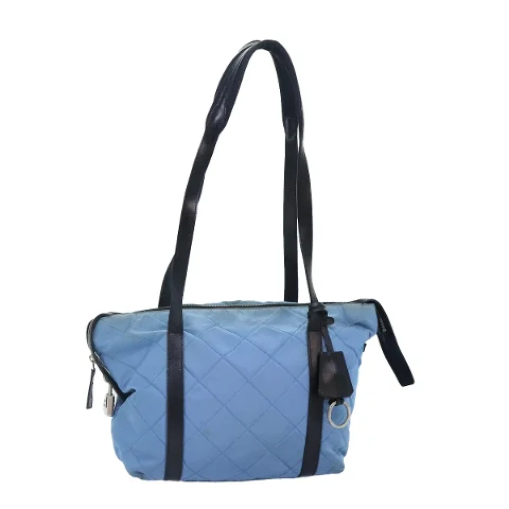 Prada Vintage Pre-owned Nylon prada-bags Blue Dames