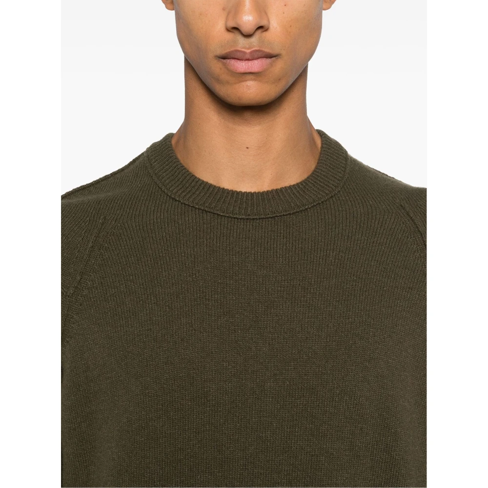 C.P. Company Groene Lamswollen Crewneck Trui Green Heren