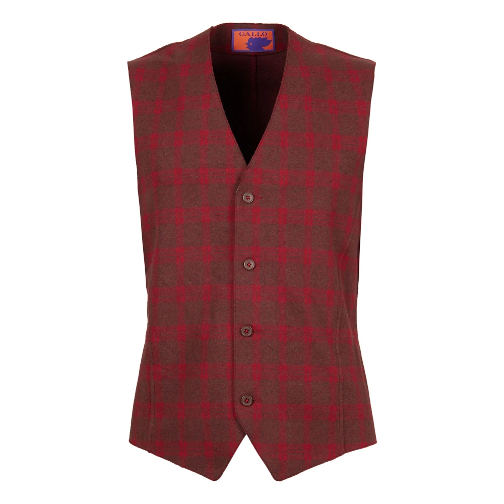 Gallo Bruin geruit vest voor heren Multicolor Heren