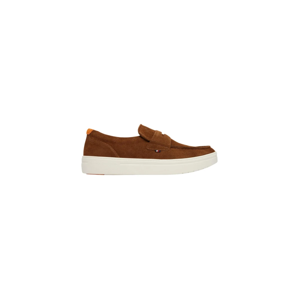 Tommy Hilfiger Men's Brown Loafers, 10 Uk, Modern Light Hybrid Suede Loafer
