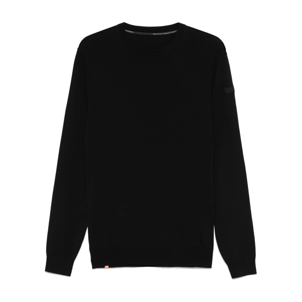 RRD Zwarte trui met ronde hals en logo Black Heren