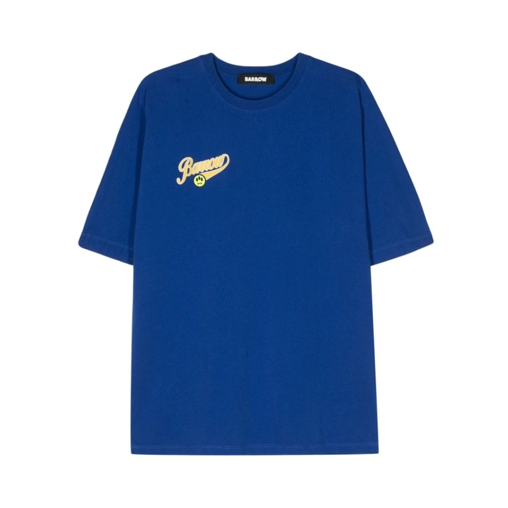 Barrow Logo Print T-shirt in Koningsblauw Blue Heren