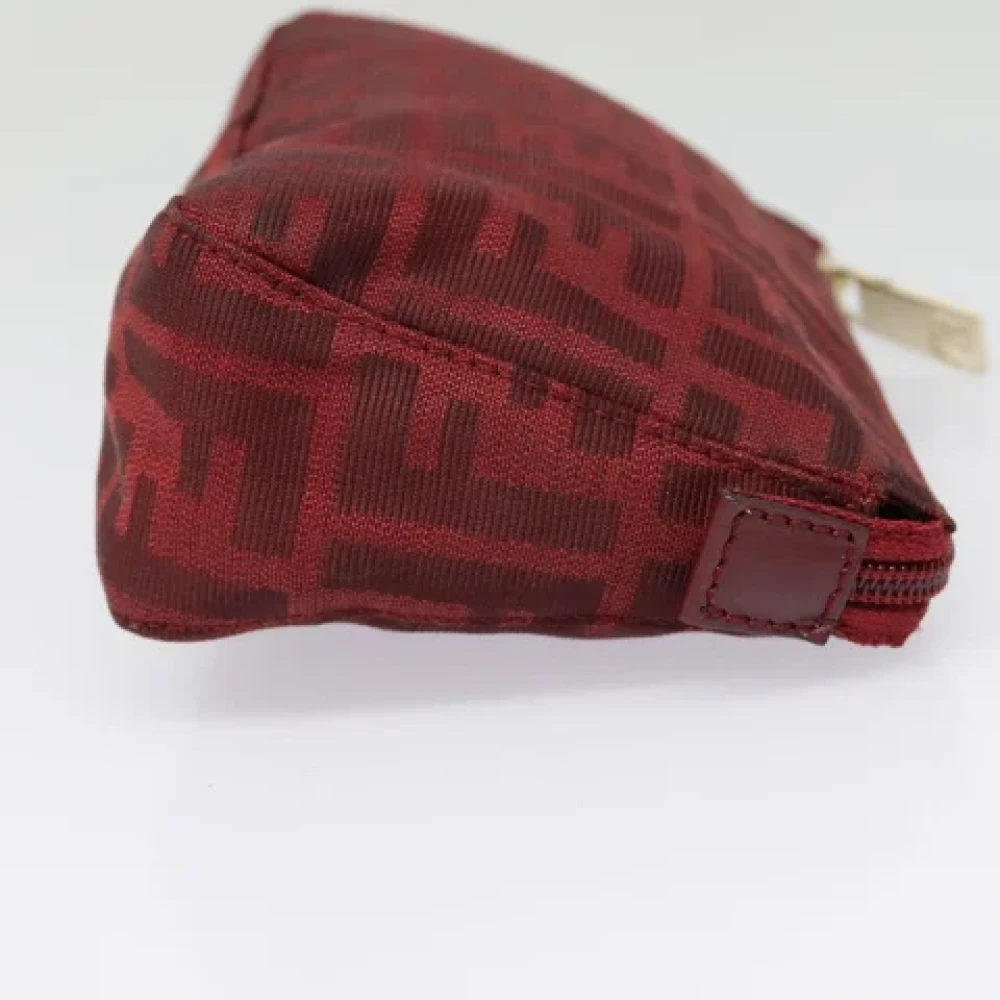 Fendi Vintage Pre-owned Canvas clutches Red Dames
