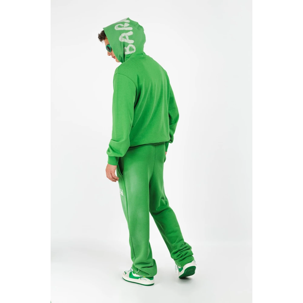 Barrow Hoodie met distressed effect Green Unisex