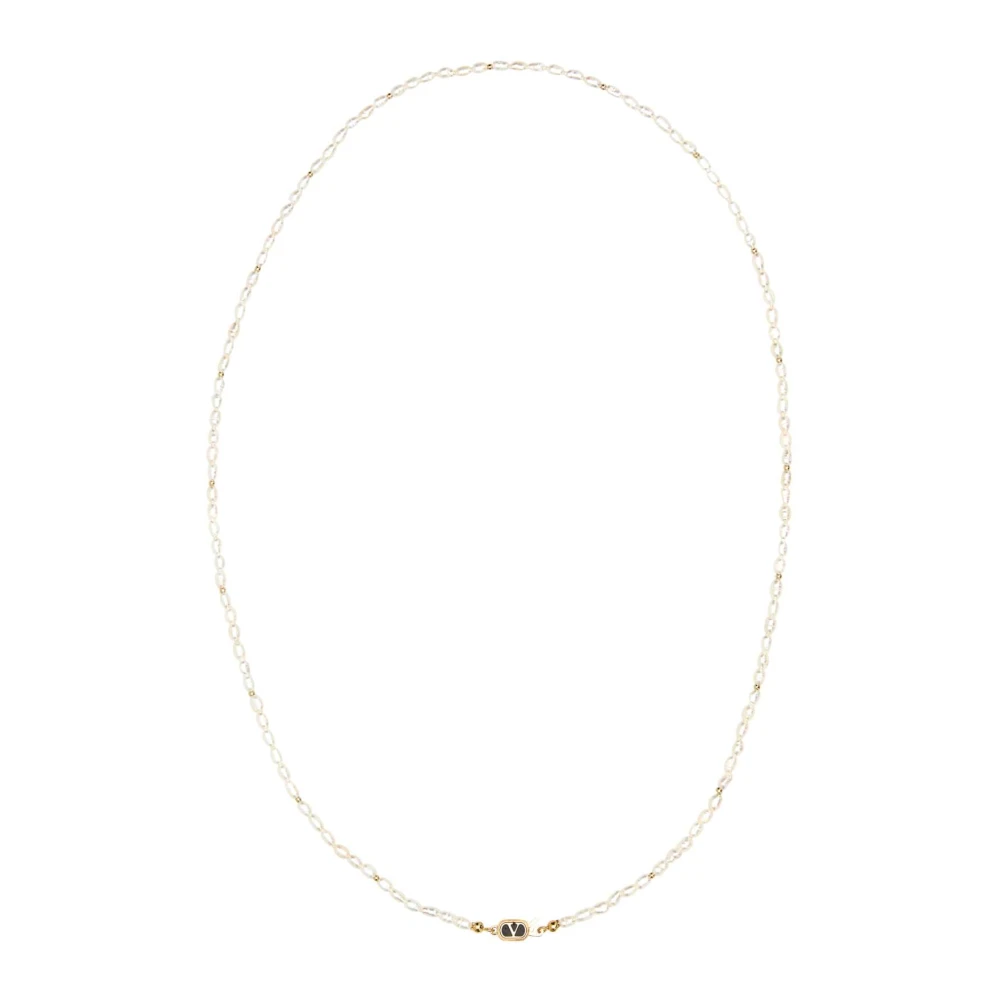 Valentino Garavani Women's White Pearls Ovalette Necklace