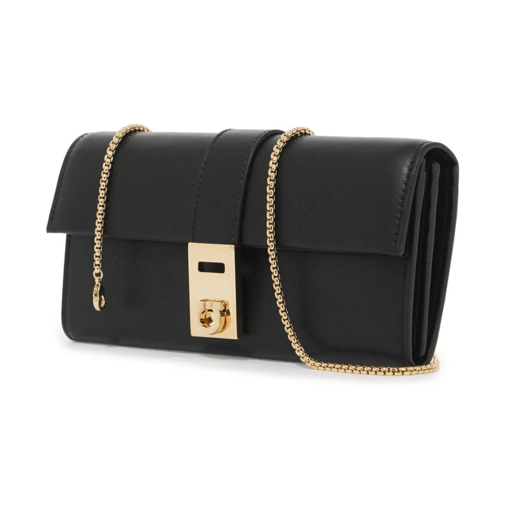 Salvatore Ferragamo Mini Hug Leren Handtas Black Dames