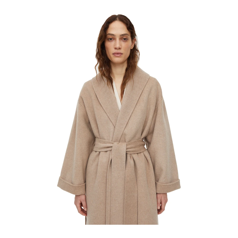 By Malene Birger Tie-Knot Wollen Jas By Herenne Birger Beige Dames