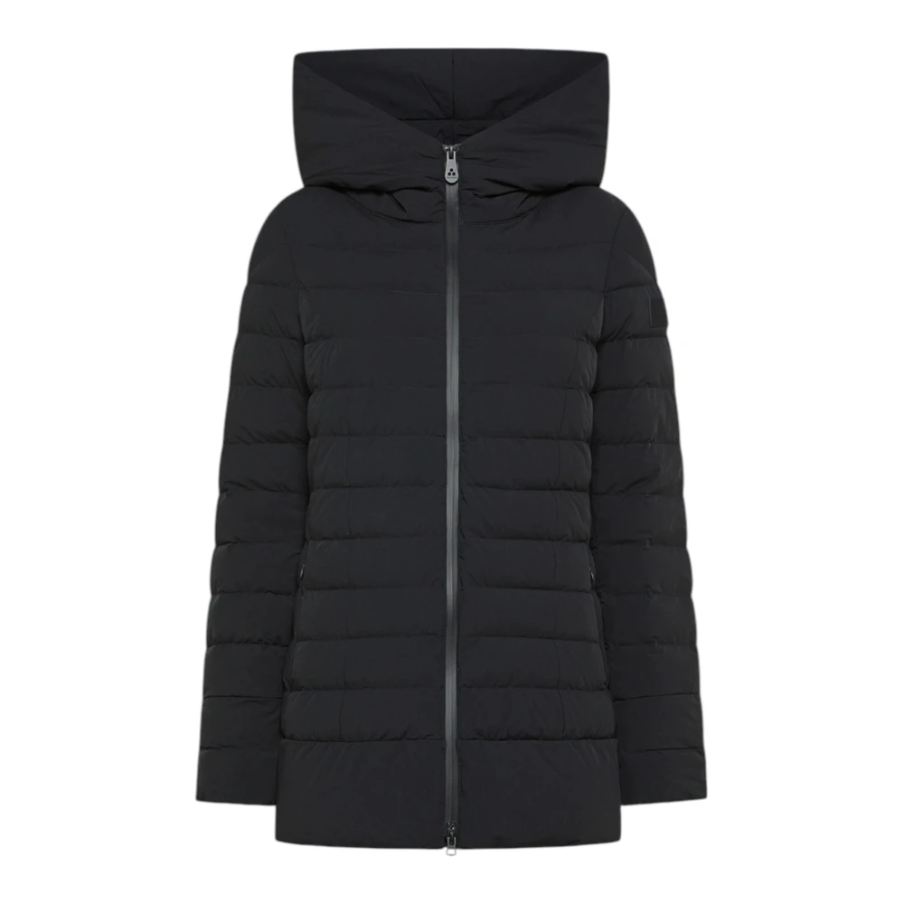 Peuterey Donna Nero - Giacca Nera Con Cappuccio E Piumino - Jackets - L