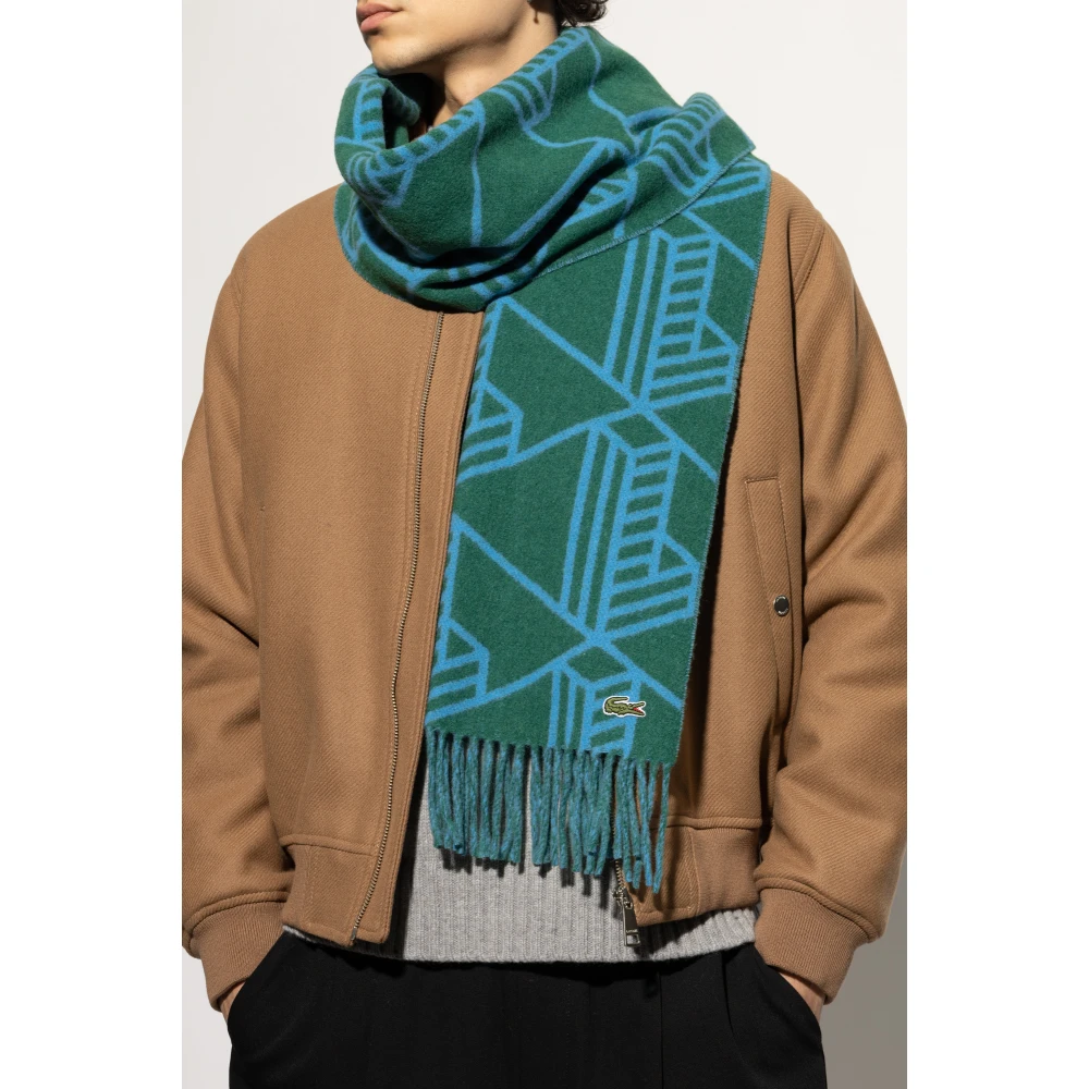Lacoste Wollen sjaal Green Heren