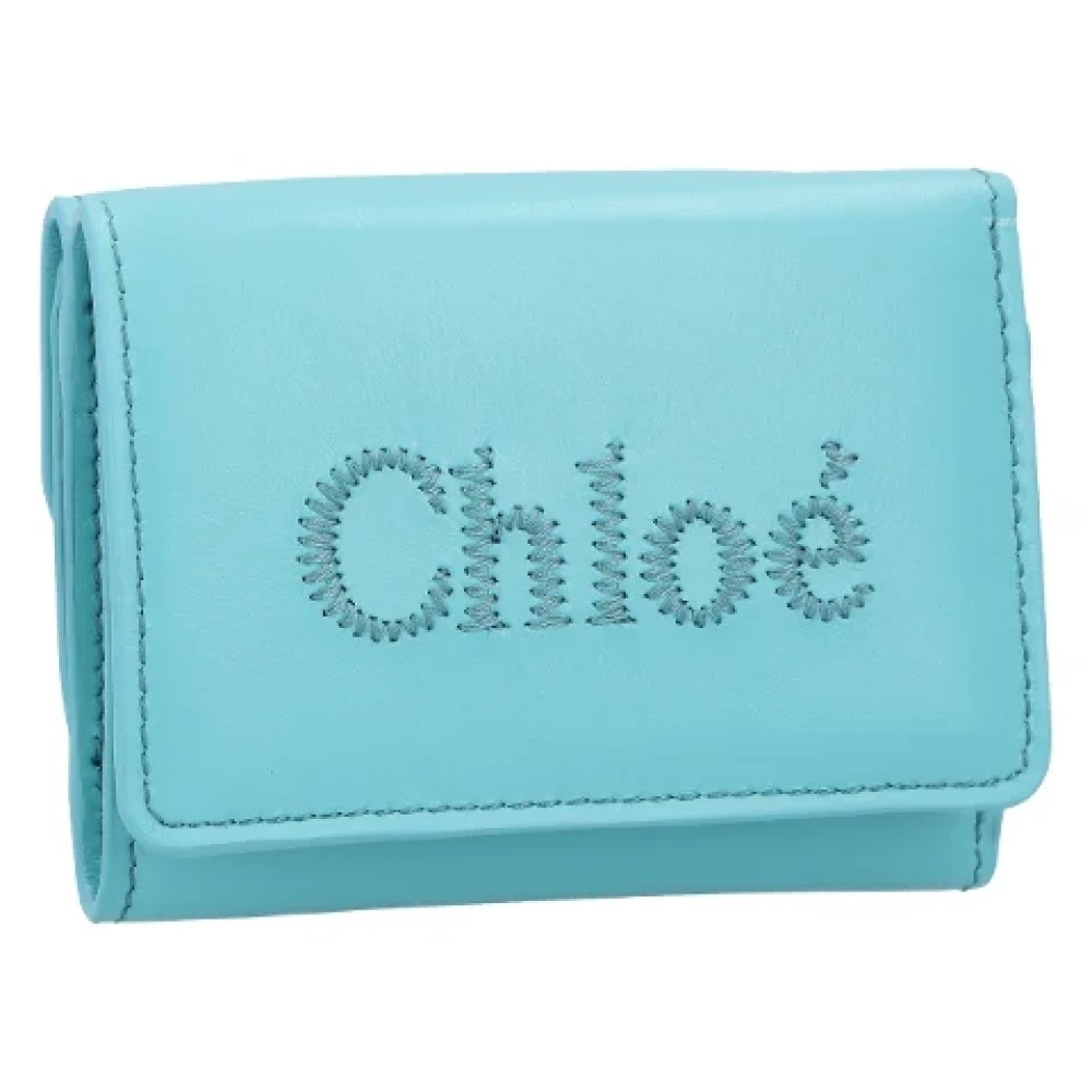 Chloé Leather wallets Blue Dames