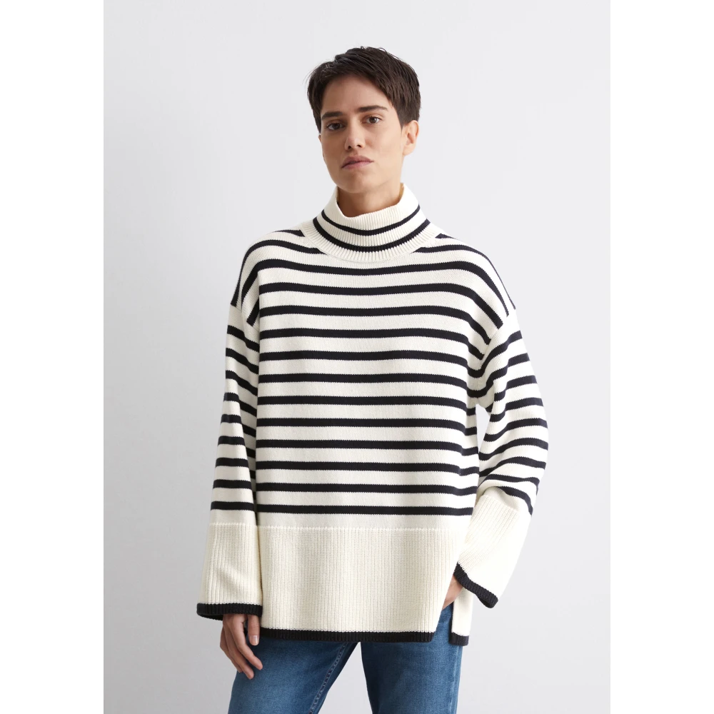Marc O'Polo Oversized gebreide trui Blue Dames