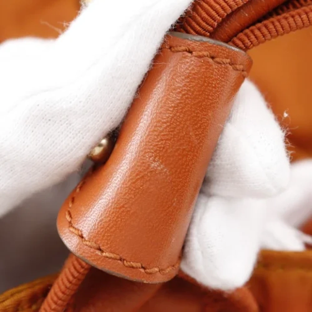 Salvatore Ferragamo Pre-owned Nylon handbags Orange Dames