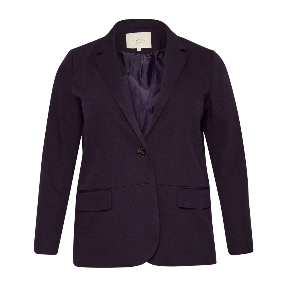 Kaffe Curve Women's Purple Blazers, 2XL, Dawn Blazer With Flap Pockets