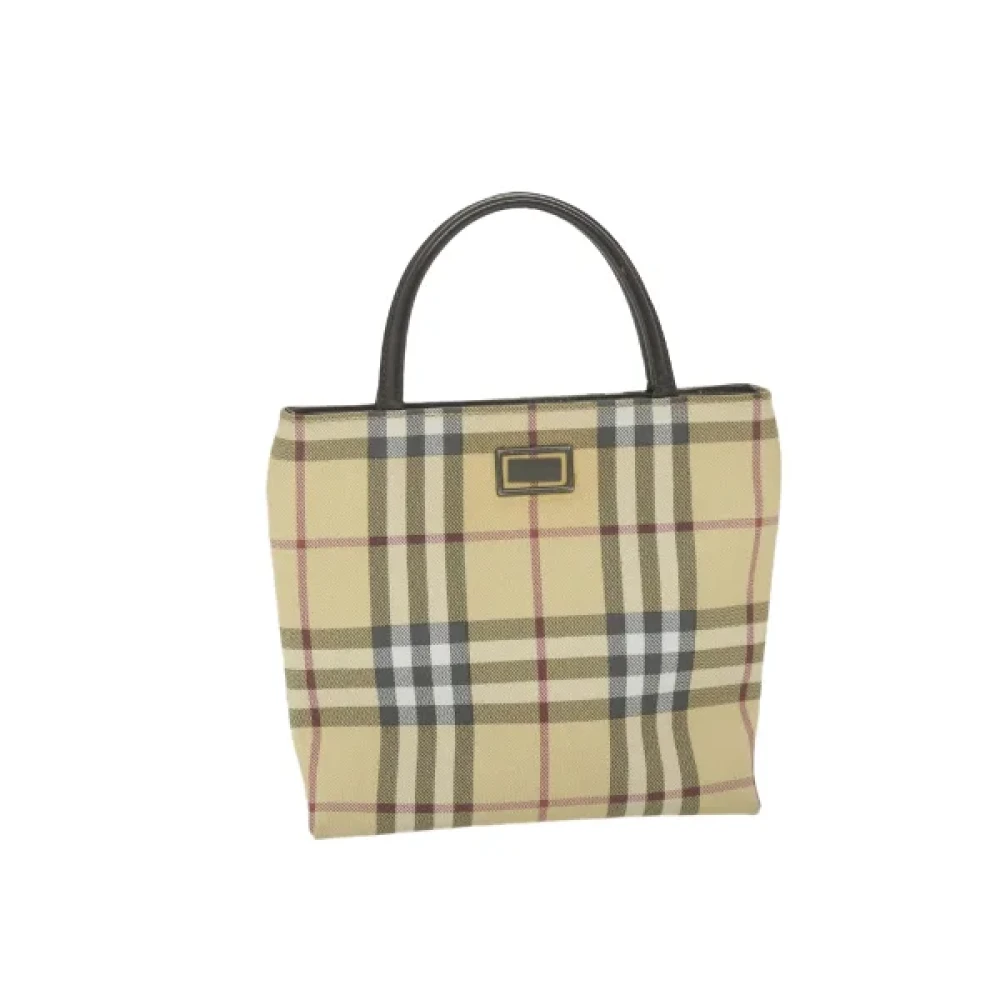 Burberry Vintage Pre-owned Leather handbags Beige Dames