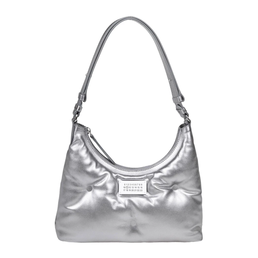 Maison Margiela Grijze Schoudertas met Metalen Details Gray Dames