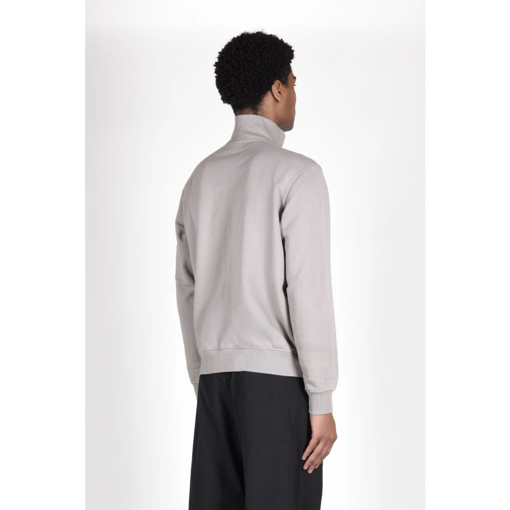 Diesel Katoenen Geribbelde Sweatshirts Gray Heren