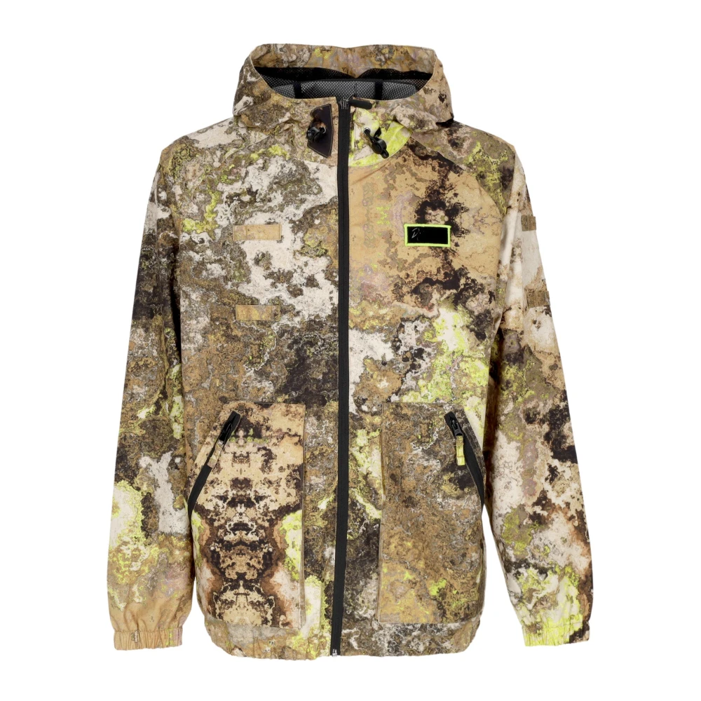 Dolly Noire Beige Windbreaker Jas met Verstelbare Capuchon Multicolor Heren