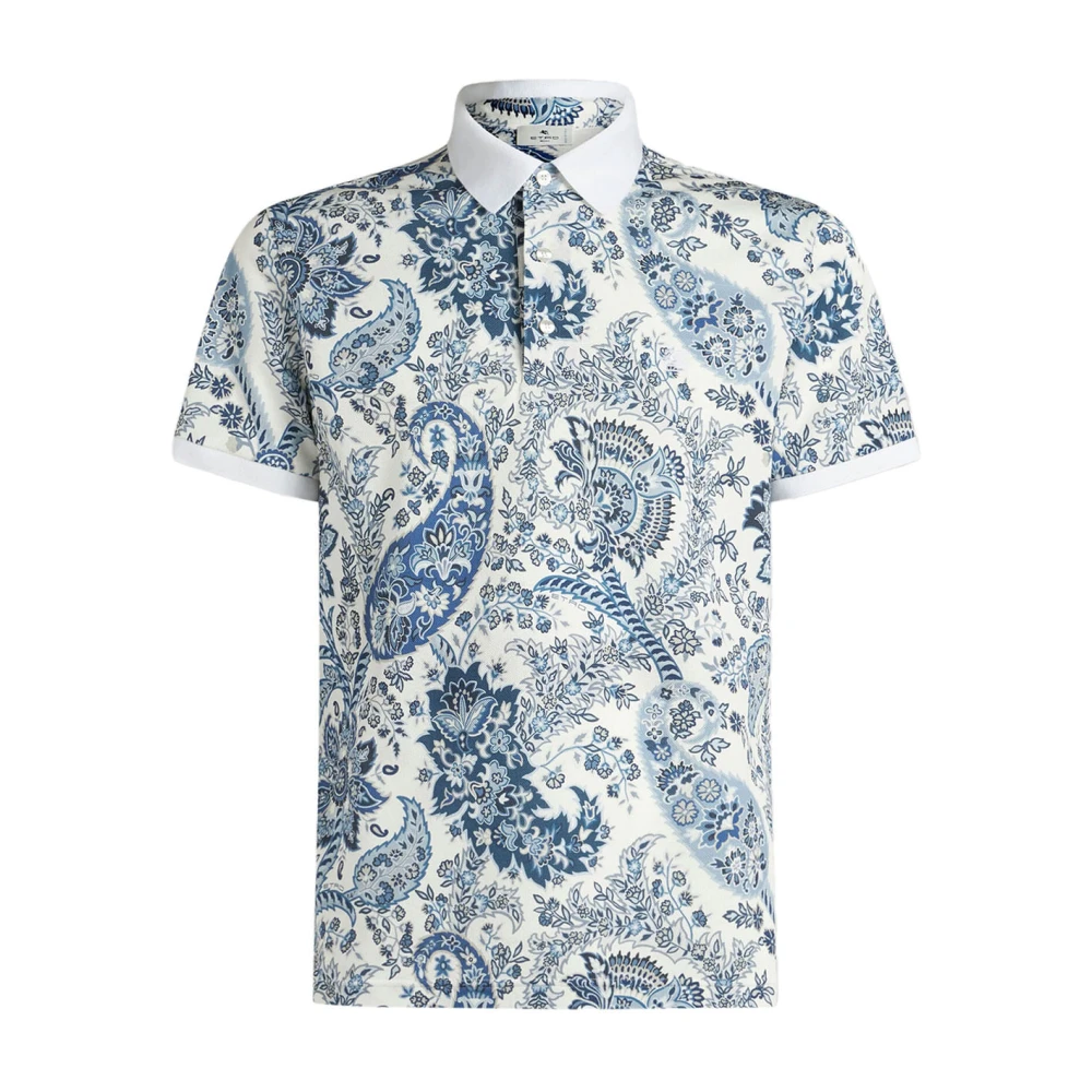 ETRO Casual Katoenen T-Shirt in Blauw Multicolor Heren