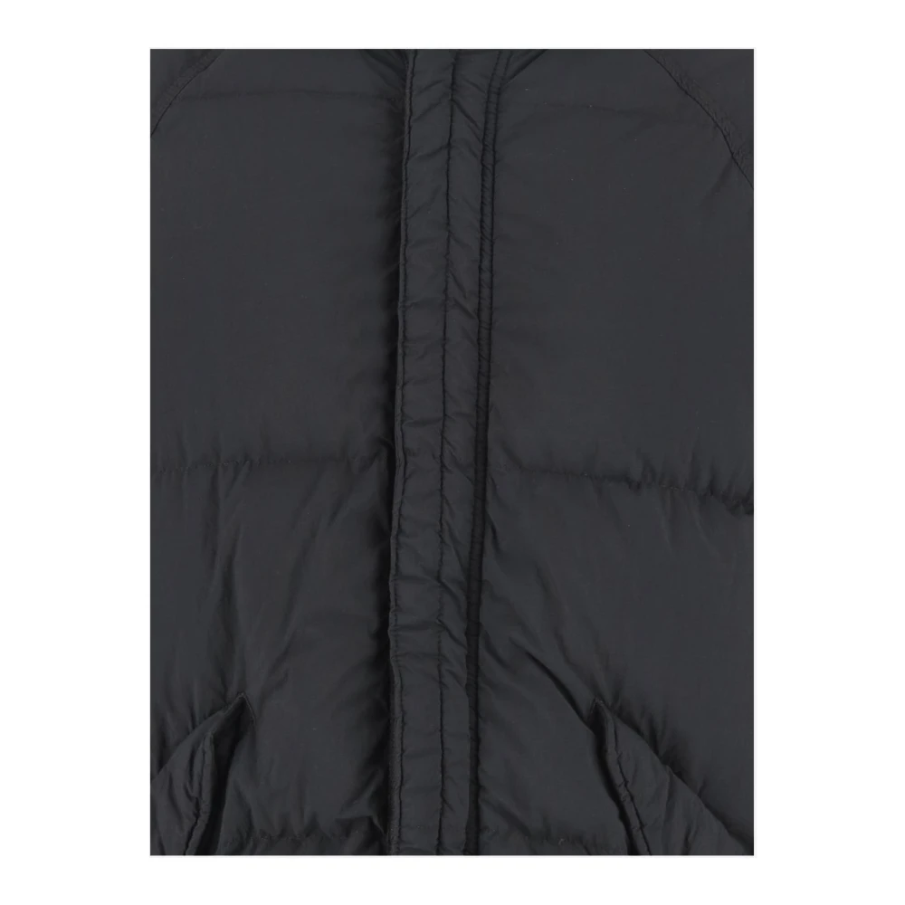 Ten C Zwarte Nylon Donsjas met Rits Black Heren
