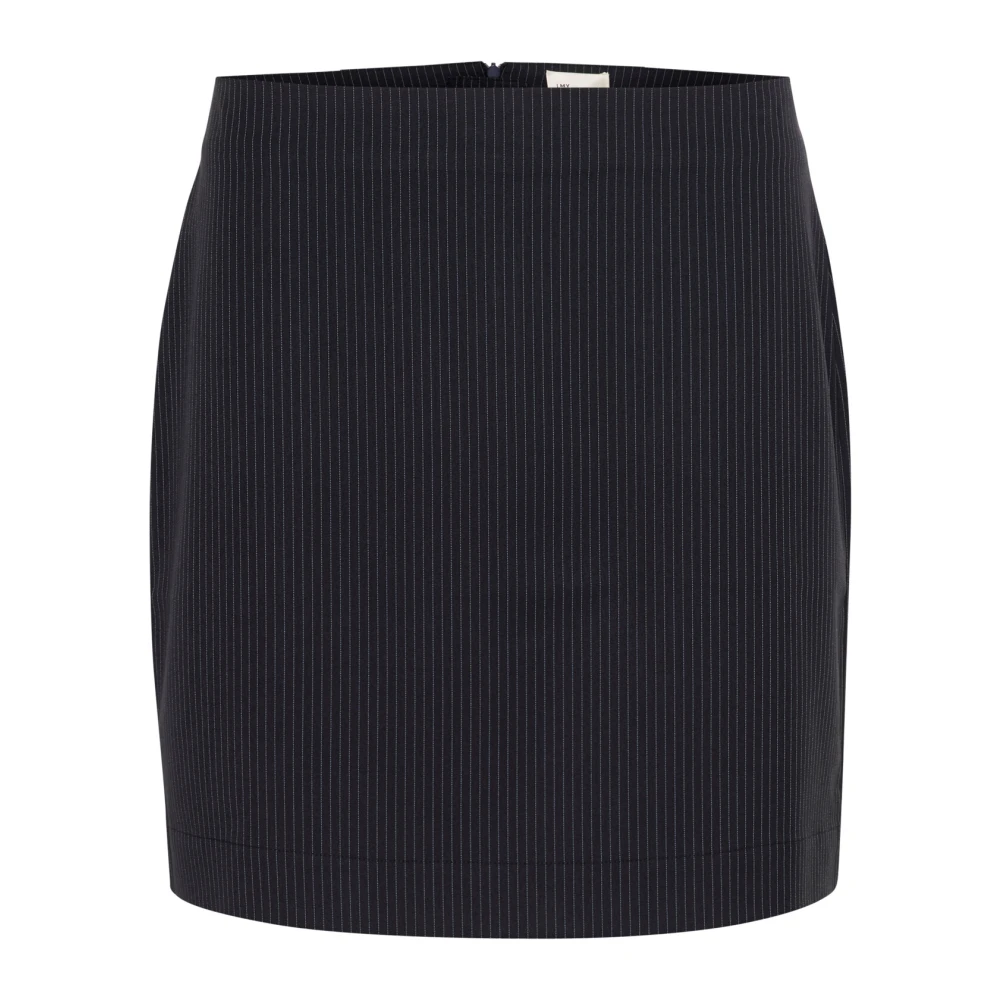 My Essential Wardrobe Gestreepte Donkerblauwe Rok Blue Dames