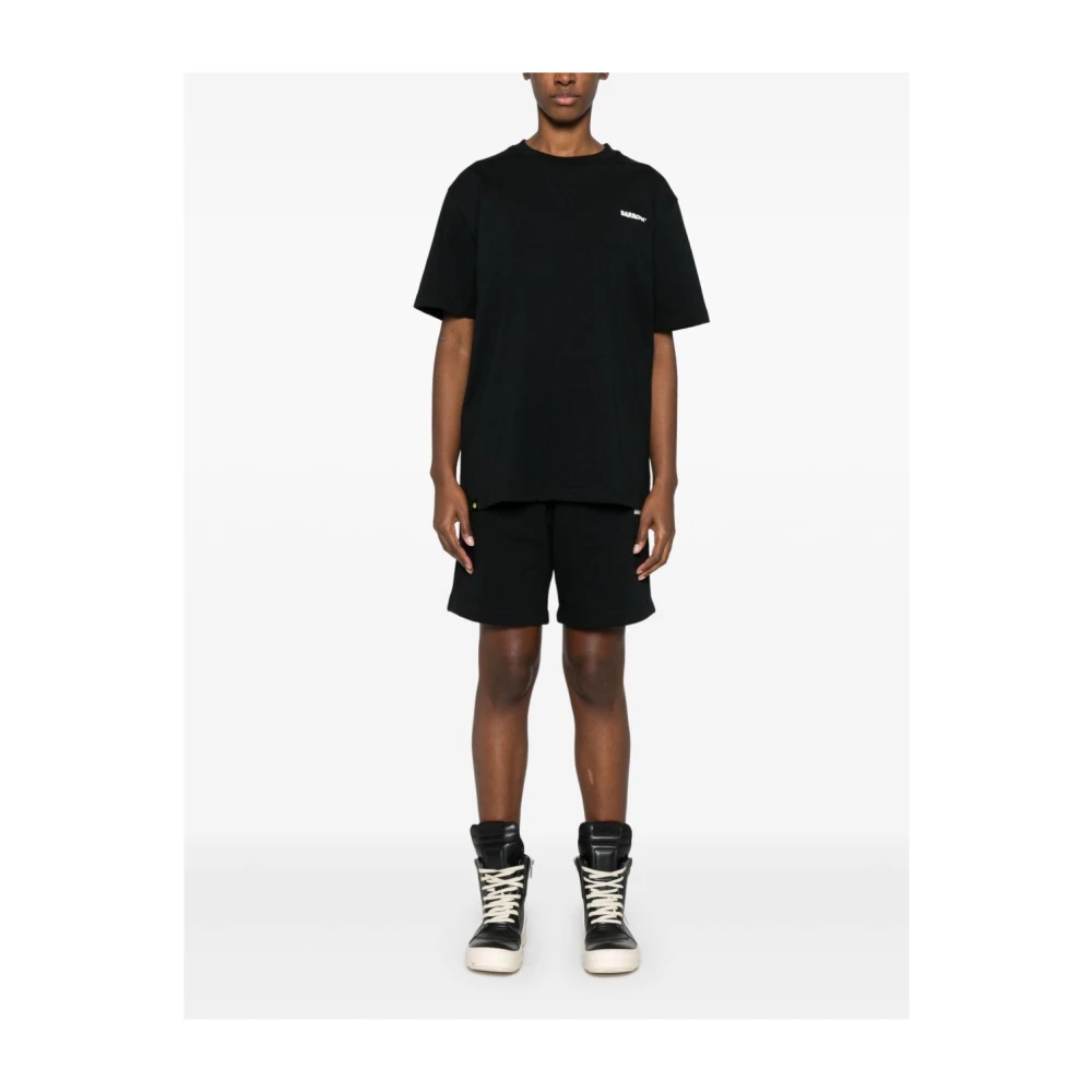 Barrow T-shirt van katoen met logo-print Black Heren