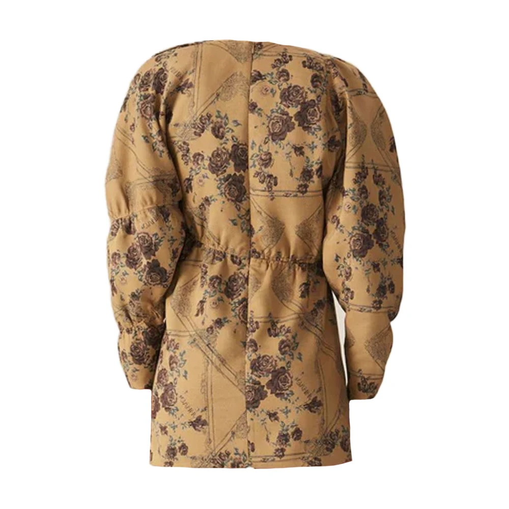 Ganni Bloemen Jacquard Mini Jurk Multicolor Dames