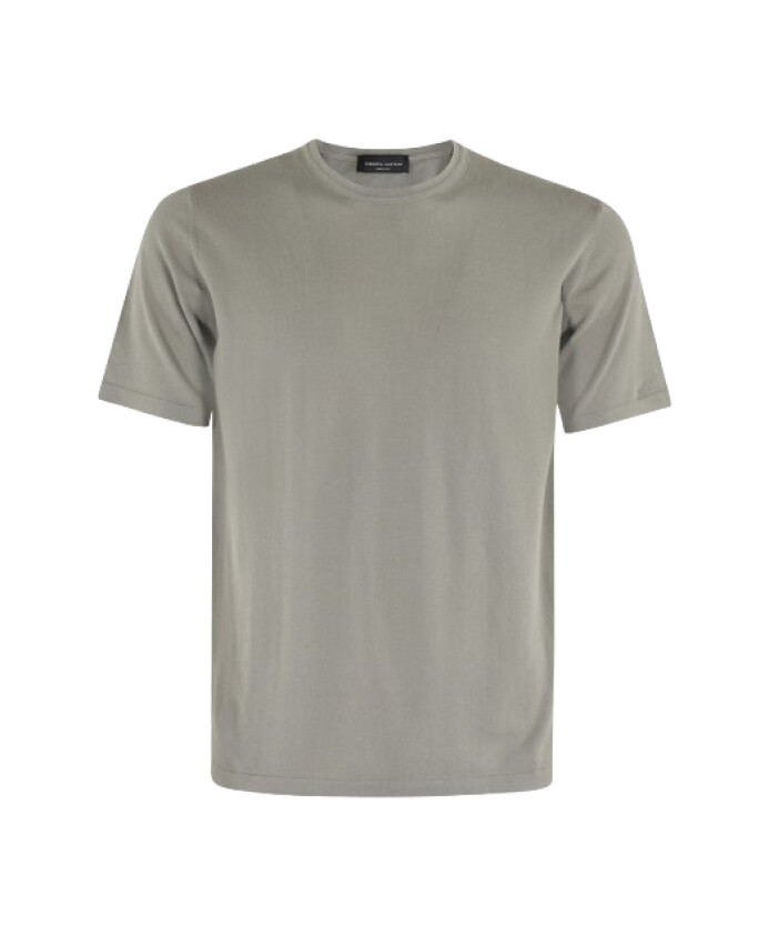 t-shirt-en-coton-vert-armee-avec-col-rond