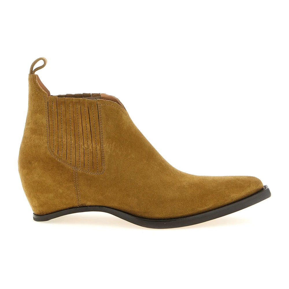 Maison Margiela Men's Brown Chelsea Boots, 7 Uk, Heel-Less Western Chelsea Boots