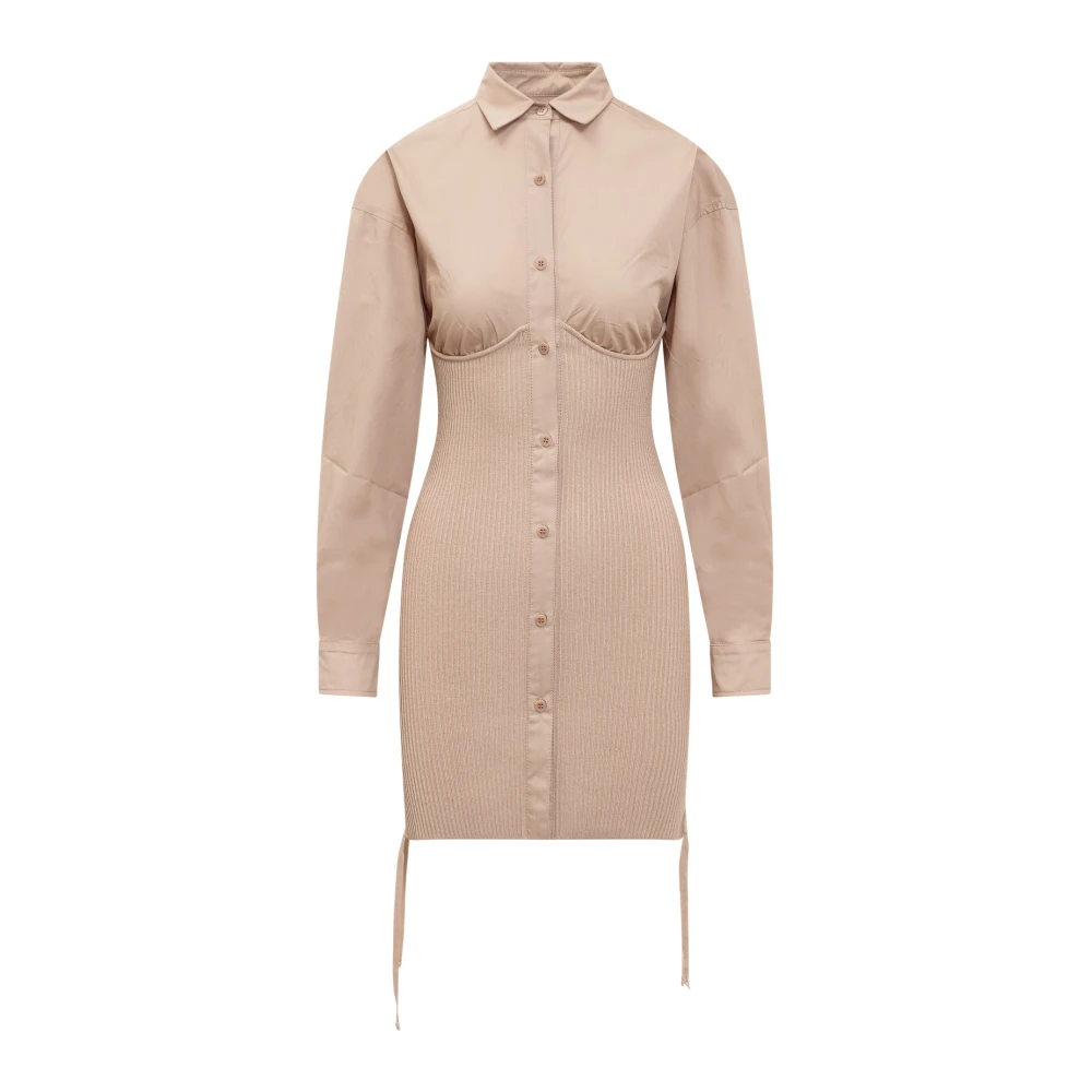 Andrea Adamo Beige Shirt Dresses, Female, Xs, Dress