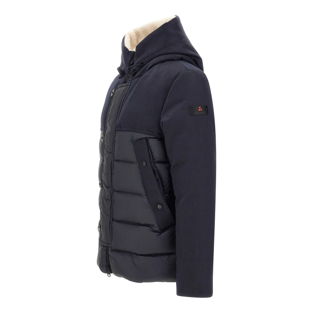 Peuterey Blauwe Ecofur Heren Winterjas Blue Heren