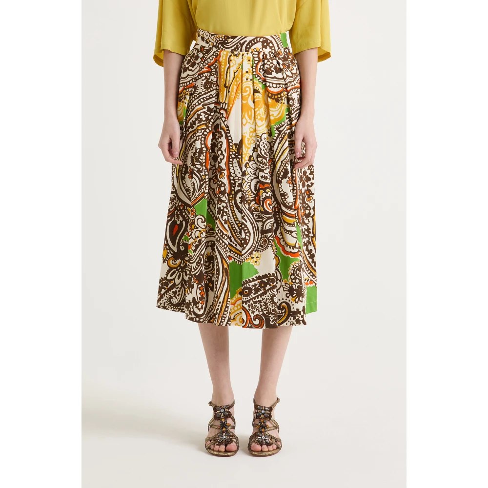 Maliparmi Geometrische Mimosa ROK Multicolor Dames