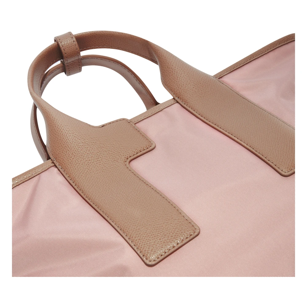 Furla Lichtgewicht Nylon Tote Tas Beige Dames