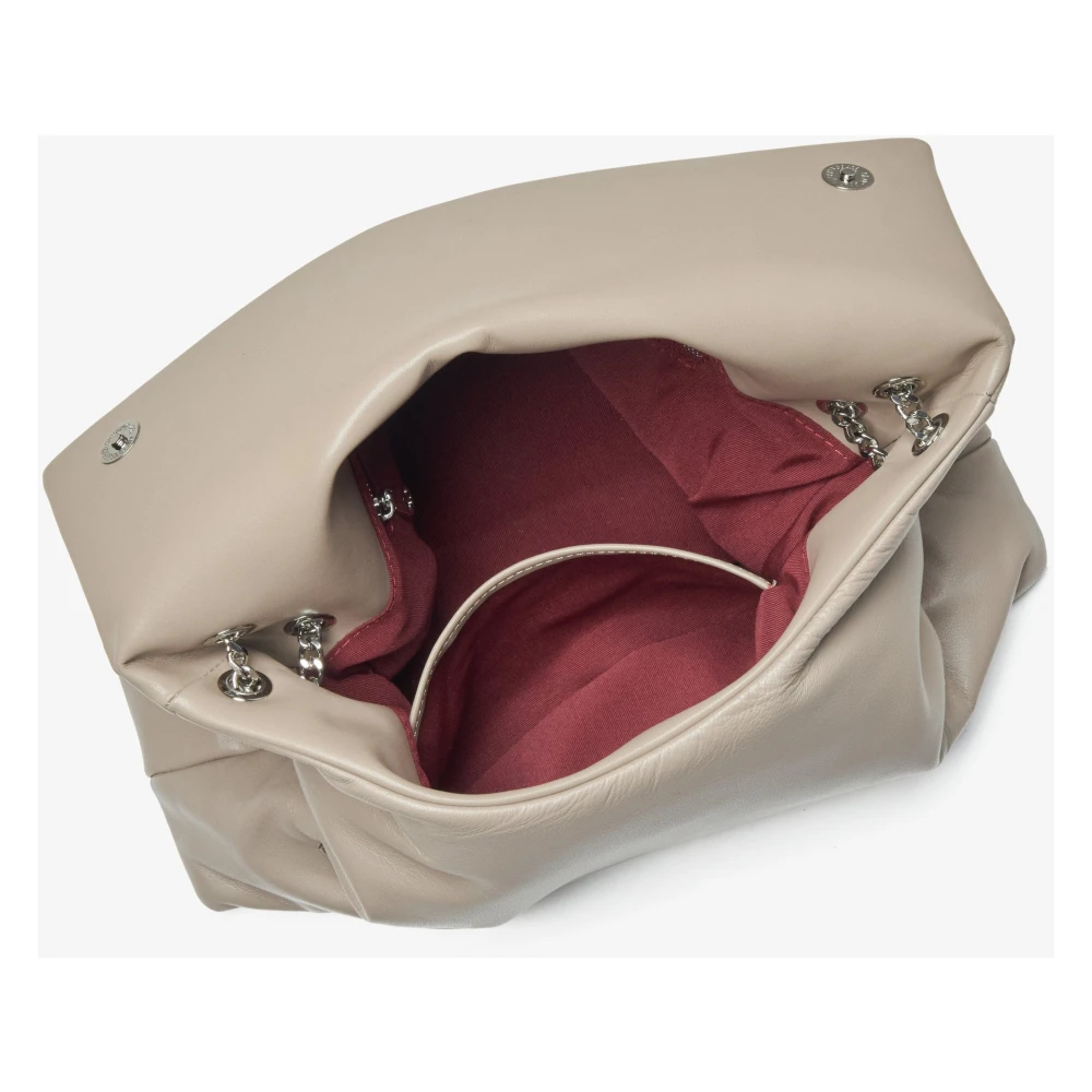 Estro Dames Beige & Grijs Ketting Schouder Handtas Er00114984 Gray Dames