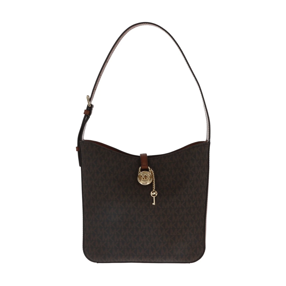 Michael Kors Gewatteerde leren schoudertas Brown Dames