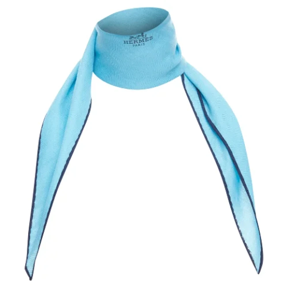 Hermès Vintage Pre-owned Cashmere scarves Blue Dames