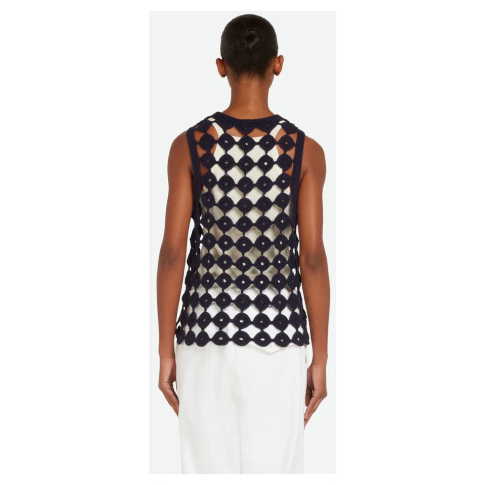Wales Bonner Blauw Gebreid Vest Blue Dames