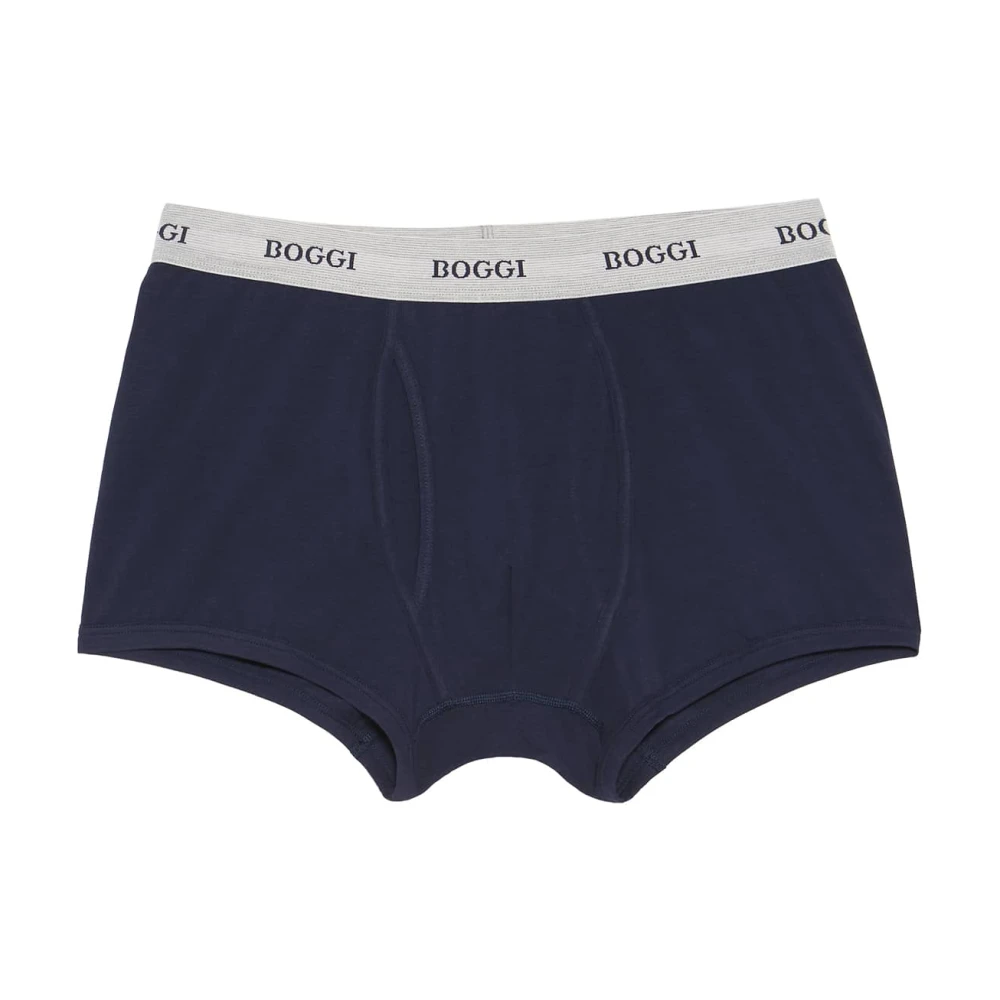 Boggi Milano Mannelijk Blauw Ondergoed Heren, 2XL, Katoen, Stretch Katoen Jersey Boxershorts