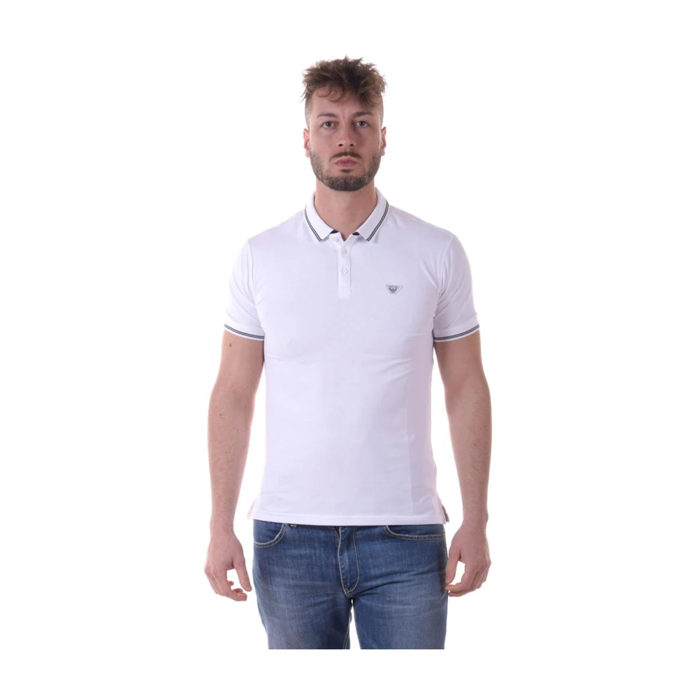 Armani Jeans Polo Shirts White, Herr