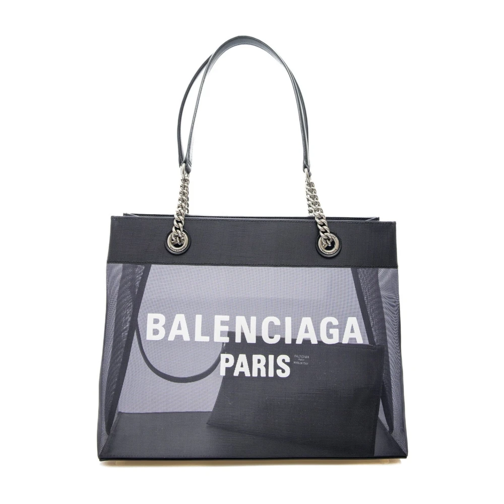Balenciaga Duty Free Shopper Tas met Leren Details Black Dames