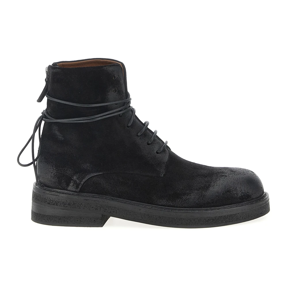 Marsell Men's Black Parrucca Ankle Boot - Lace-Up Boots - 6 Uk - Shoes