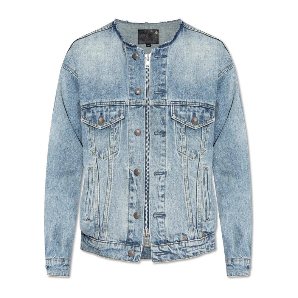 R13 Denim Jas met Vintage Effect Blue Dames