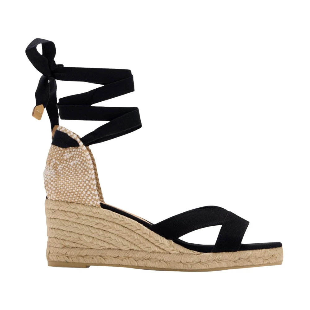 Castañer Black Wedges, Female, 7 Uk, Stylish Espadrille Shoes For Women