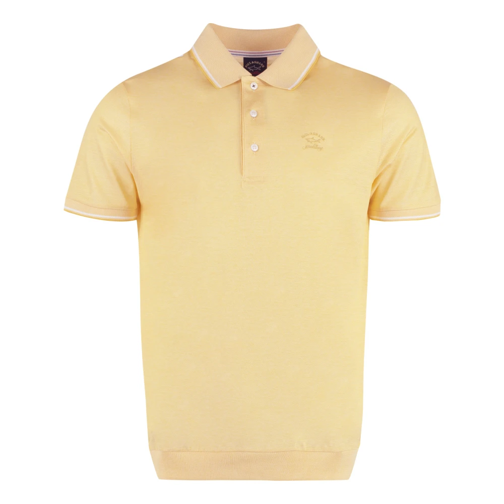 PAUL & SHARK Katoenen Polo Shirt met Zijsplitten Yellow Heren