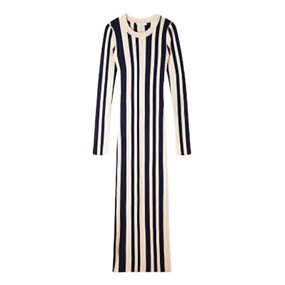 Patrizia Pepe Multicolor Figursydd Midi Stickad Klänning