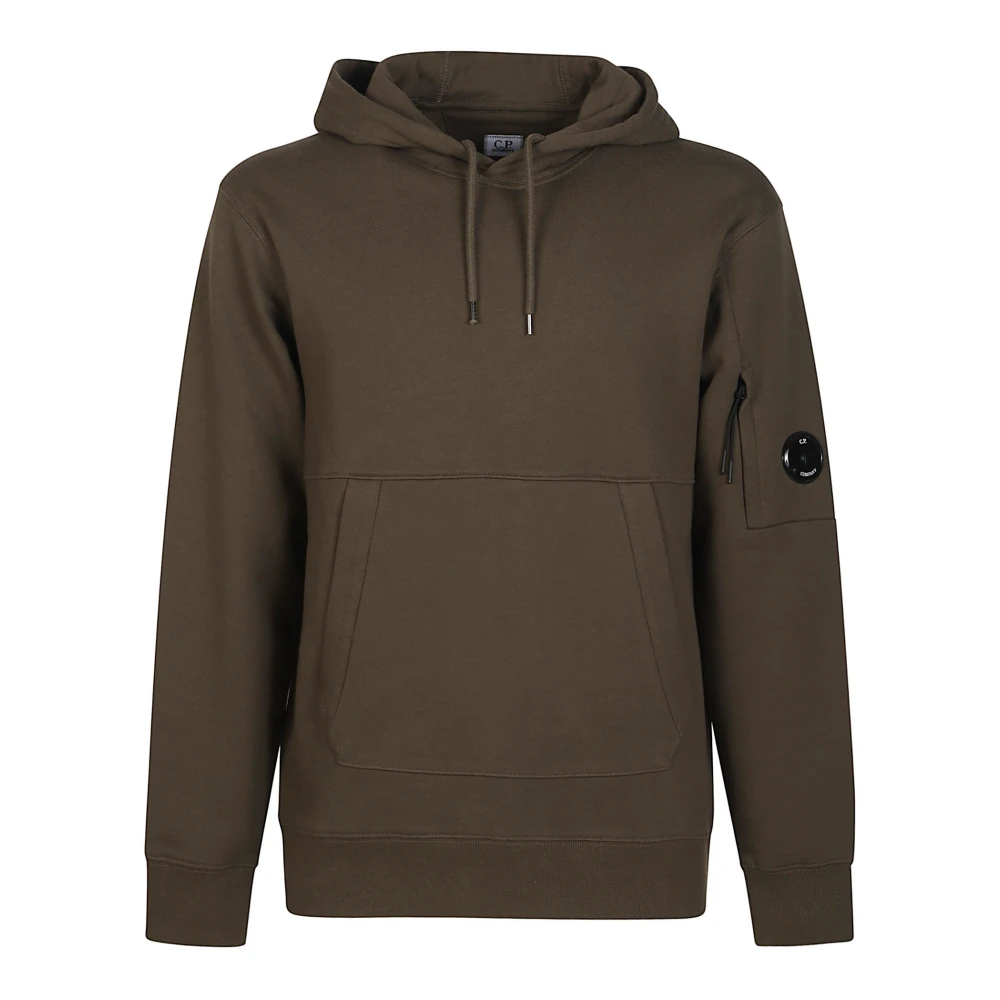 C.p. Company Men's Green M, Logo Hooded Sweatshirt