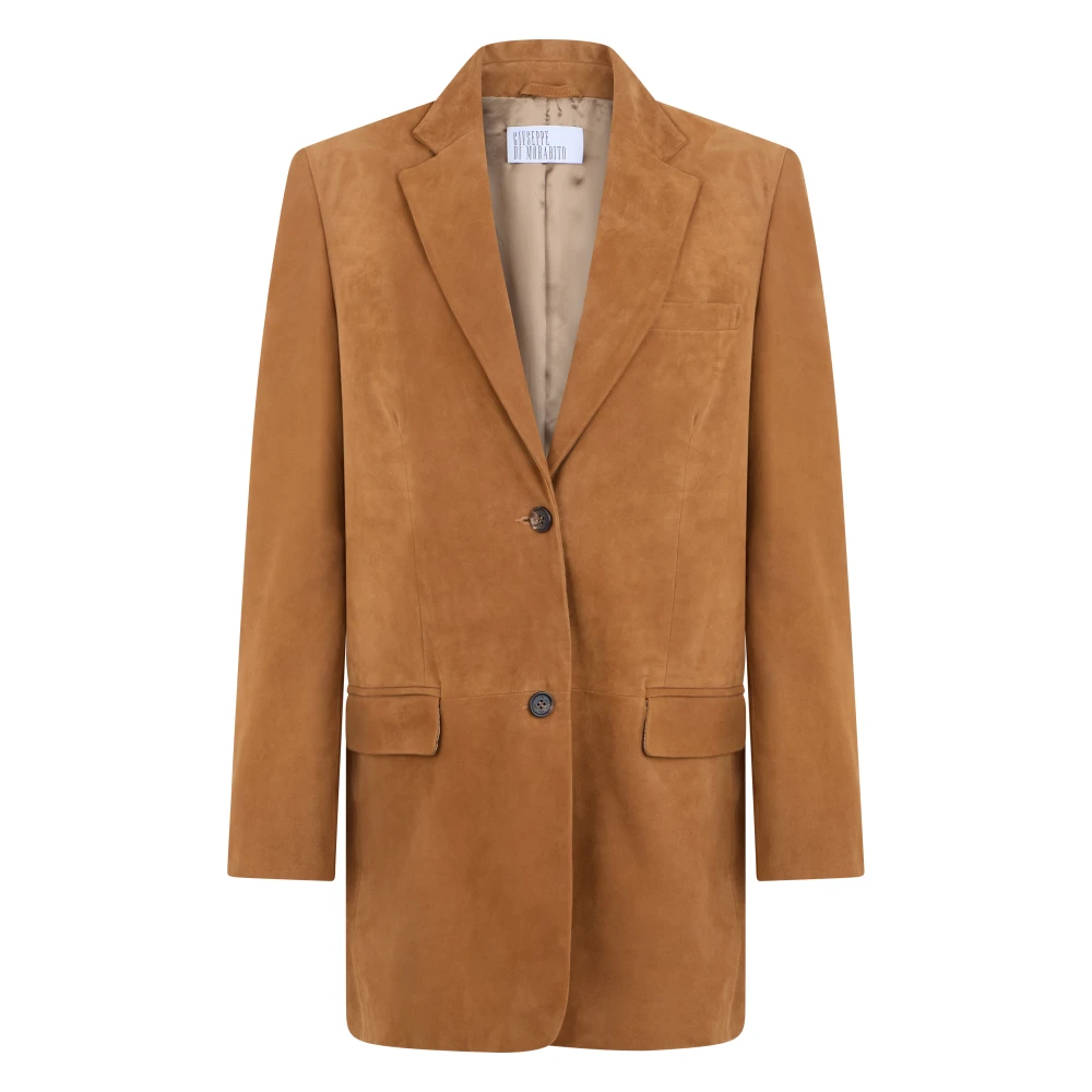 Giuseppe Di Morabito Brown Blazers, Female, Xs, Suede Button Blazer