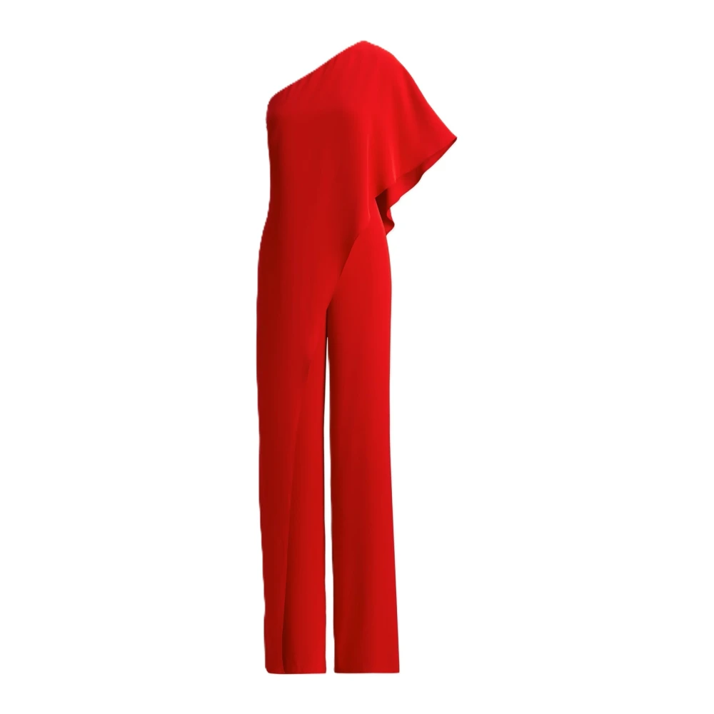 Ralph Lauren Women's Red Jumpsuits, Xs, April Jumpsuit Silky Ggt 154