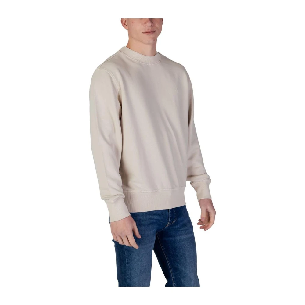 Calvin Klein Jeans Katoenen Trui Lente Zomer Collectie Beige Heren