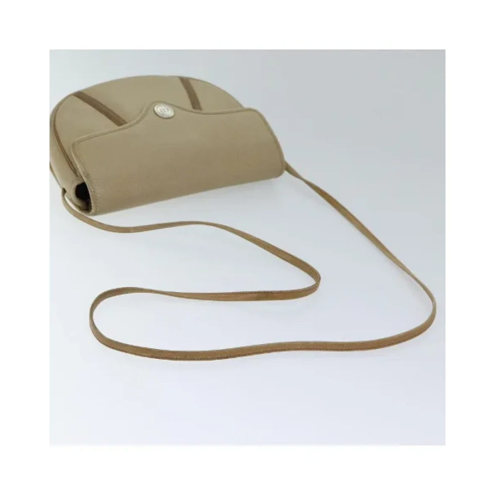 Dior Vintage Pre-owned Leather dior-bags Beige Dames