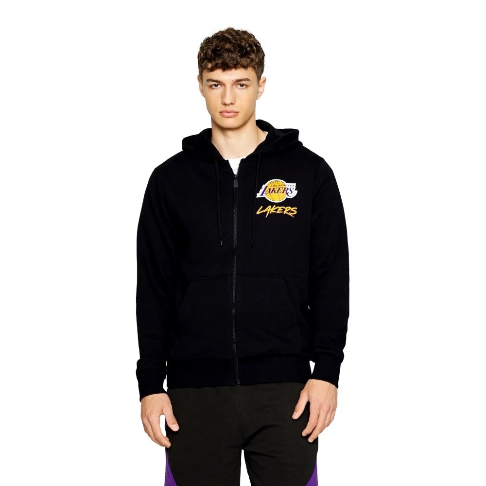 new era Zwarte Lakers NBA Script Jas Black Heren